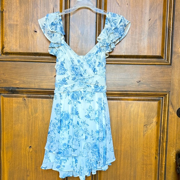 Altar'd State Dresses & Skirts - Altar'd State Blue and White Smocked Romper